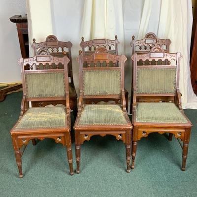 Lot 411 | Six Tudor Dining Chairs