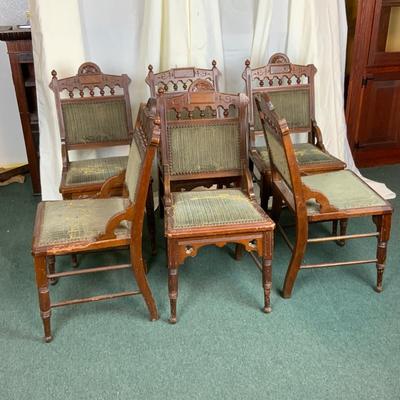 Lot 411 | Six Tudor Dining Chairs
