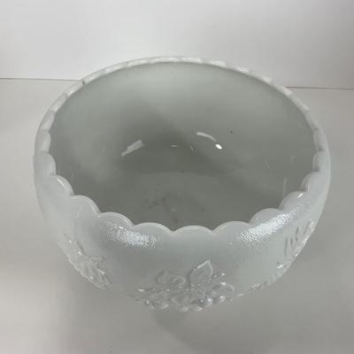 -10- GLASSWARE | Westmoreland Fruits Punch Bowl, Stand, Ladle, Cups