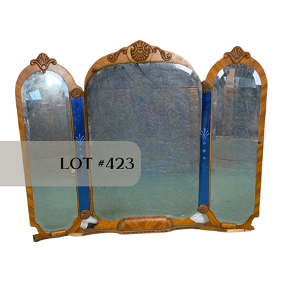 Lot 423 | Blue Accented Mid-Century Mirror