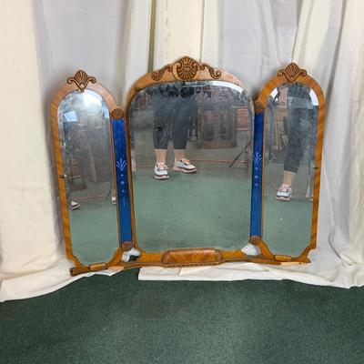 Lot 423 | Blue Accented Mid-Century Mirror