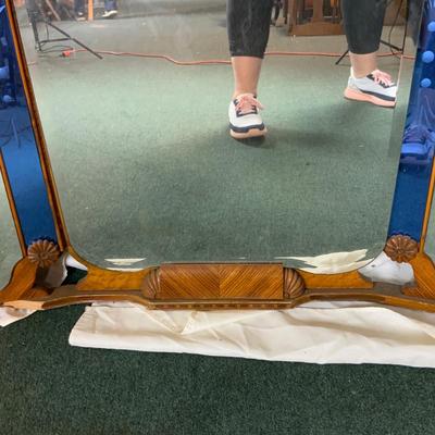 Lot 423 | Blue Accented Mid-Century Mirror