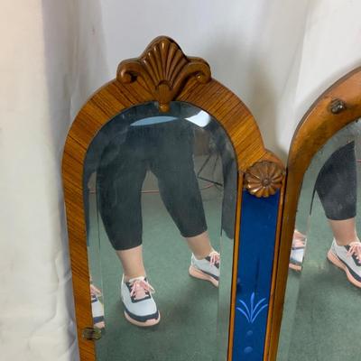 Lot 423 | Blue Accented Mid-Century Mirror