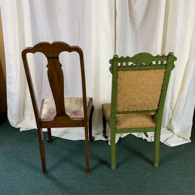 Lot 433 | Mis-Matched Chair Set | Green Parlor Chair