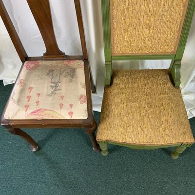 Lot 433 | Mis-Matched Chair Set | Green Parlor Chair
