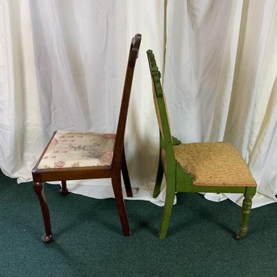 Lot 433 | Mis-Matched Chair Set | Green Parlor Chair
