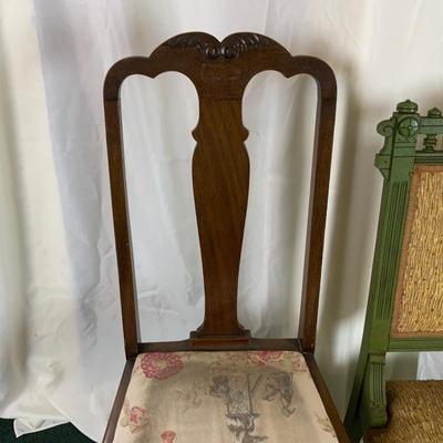 Lot 433 | Mis-Matched Chair Set | Green Parlor Chair