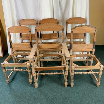 Lot 435 | Six Sturdy Stripped-Down Chairs