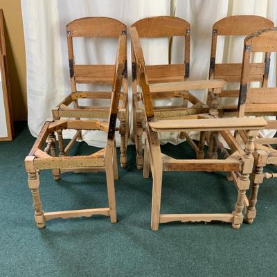 Lot 435 | Six Sturdy Stripped-Down Chairs