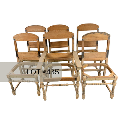 Lot 435 | Six Sturdy Stripped-Down Chairs