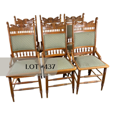 Lot 437 | Set of 6 Carved-Back Chairs