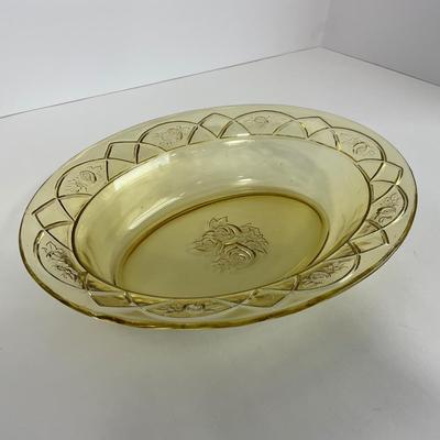 -17- GLASSWARE | Rosemary Dutch Rose Pattern Federal Glass Co. Vegetable Bowls