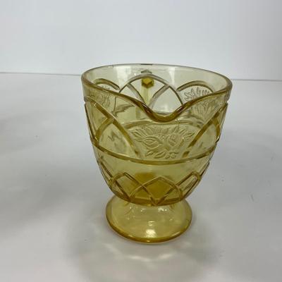 -18- GLASSWARE | Amber Rosemary Dutch Rose Federal Glass Co. Dishes
