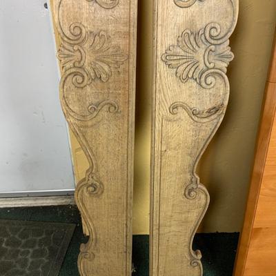 Lot 463 | Pair of Ornate Unfinished Bed Rails