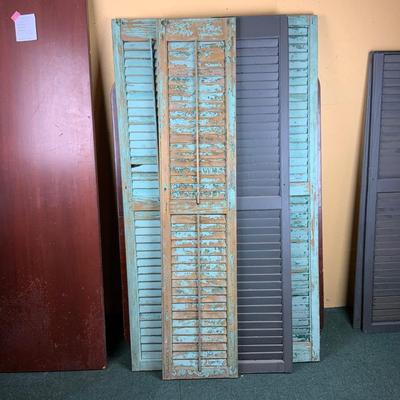 Lot 472 | Four Tall Chippy Paint Shutters