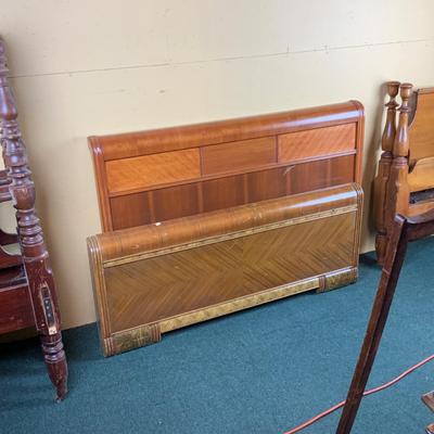 Lot 483 | Art Deco Waterfall Head and Footboard
