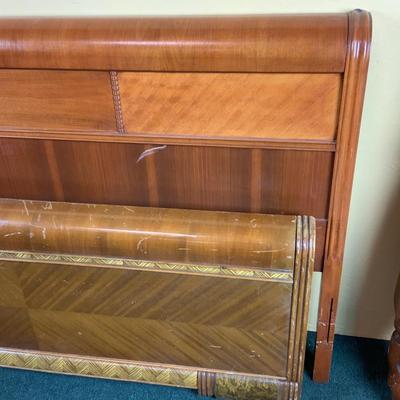Lot 483 | Art Deco Waterfall Head and Footboard