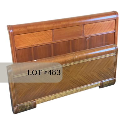 Lot 483 | Art Deco Waterfall Head and Footboard