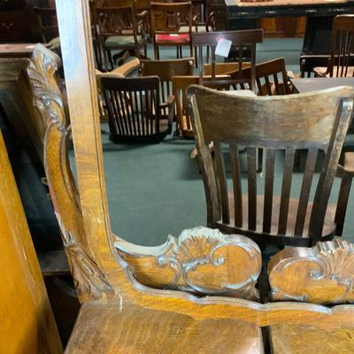 Lot 484 | Oak Vanity with Mirror Frame Set
