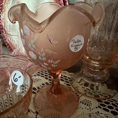 DEPRESSION GLASS - SIGNED BY FENTON