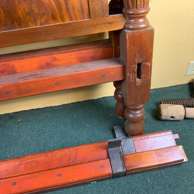 Lot 488 | Impressive Pineapple Head and Footboard | Rails