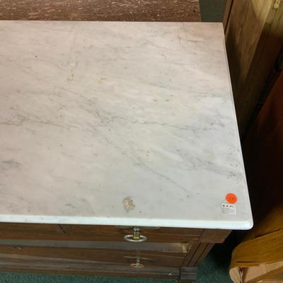 Lot 489 | 1800s Marble Top Dresser