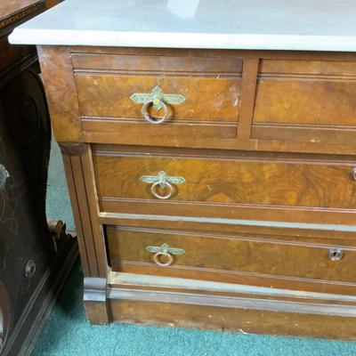 Lot 489 | 1800s Marble Top Dresser