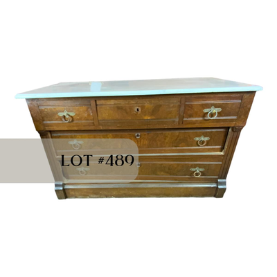 Lot 489 | 1800s Marble Top Dresser