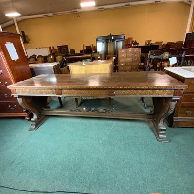 Lot 490 | Library Table | Trestle Base