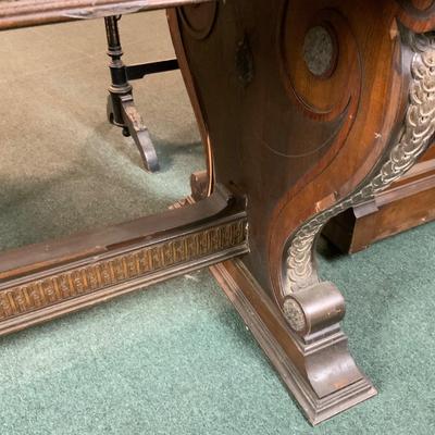Lot 490 | Library Table | Trestle Base