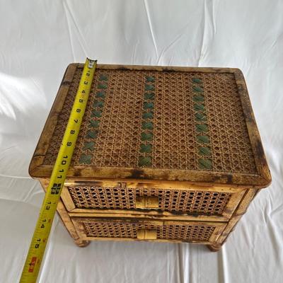 BAMBOO CHEST WITH TWO DRAWERS