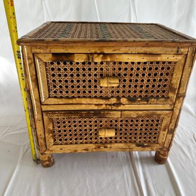 BAMBOO CHEST WITH TWO DRAWERS