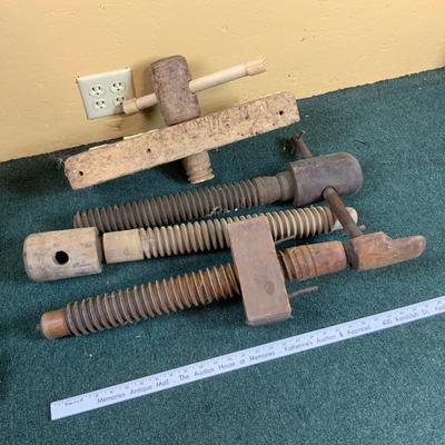 Lot 492 | Antique Wooden Vice Screws