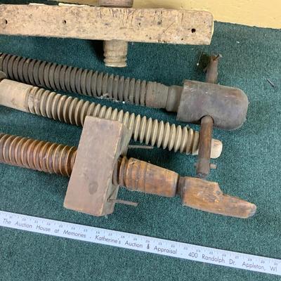 Lot 492 | Antique Wooden Vice Screws
