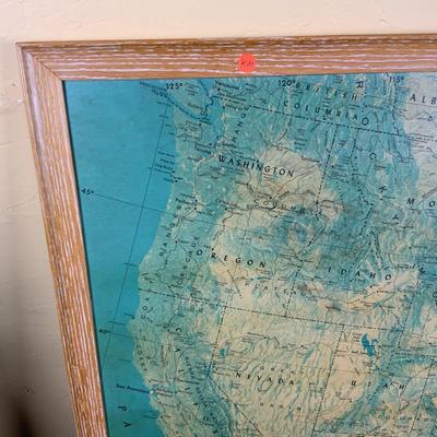 Lot 493 | Vintage Physical and Political Wall Map