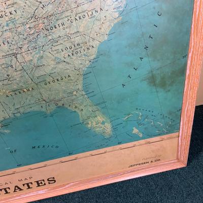 Lot 493 | Vintage Physical and Political Wall Map