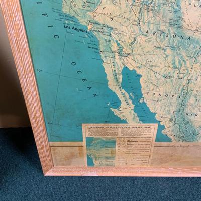 Lot 493 | Vintage Physical and Political Wall Map