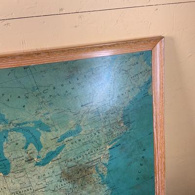 Lot 493 | Vintage Physical and Political Wall Map