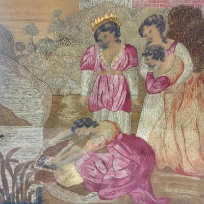 Lot 497 | Incredible Needlepoint of the Baby Moses