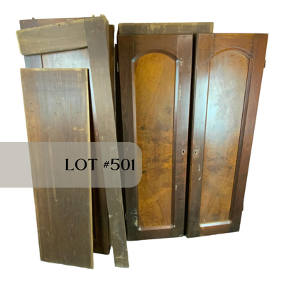 Lot 501 | Disassembled Walnut Wardrobe