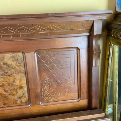 Lot 506 | Bed with Burled Walnut Panels