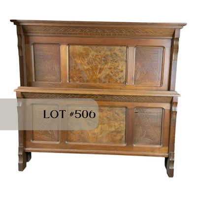Lot 506 | Bed with Burled Walnut Panels