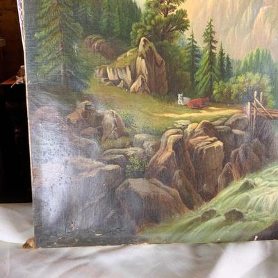 Lot 508 | Alpine Landscape Oil Painting