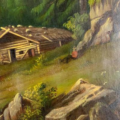 Lot 508 | Alpine Landscape Oil Painting
