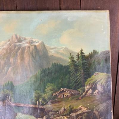 Lot 508 | Alpine Landscape Oil Painting