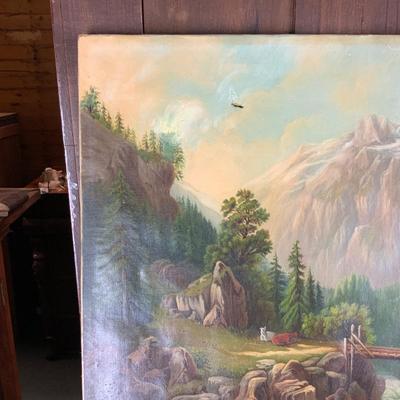 Lot 508 | Alpine Landscape Oil Painting