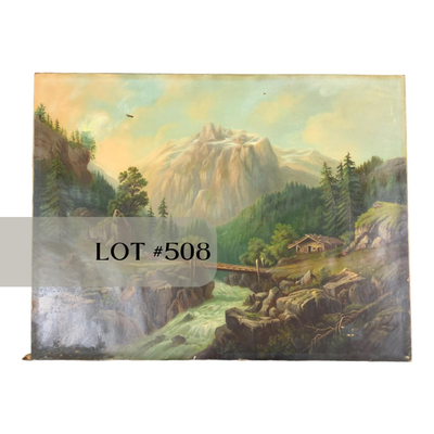 Lot 508 | Alpine Landscape Oil Painting