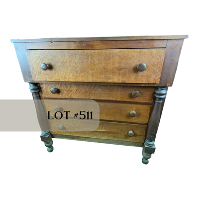 Lot 511 | Cherry and Birdseye Empire Chest