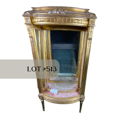 Lot 513 | Gold Curved Front Vitrine