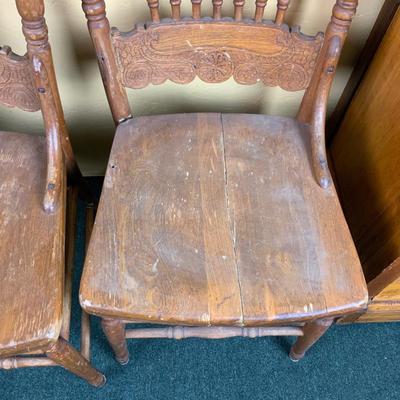 Lot 514 | Two Pressed-Back Chairs